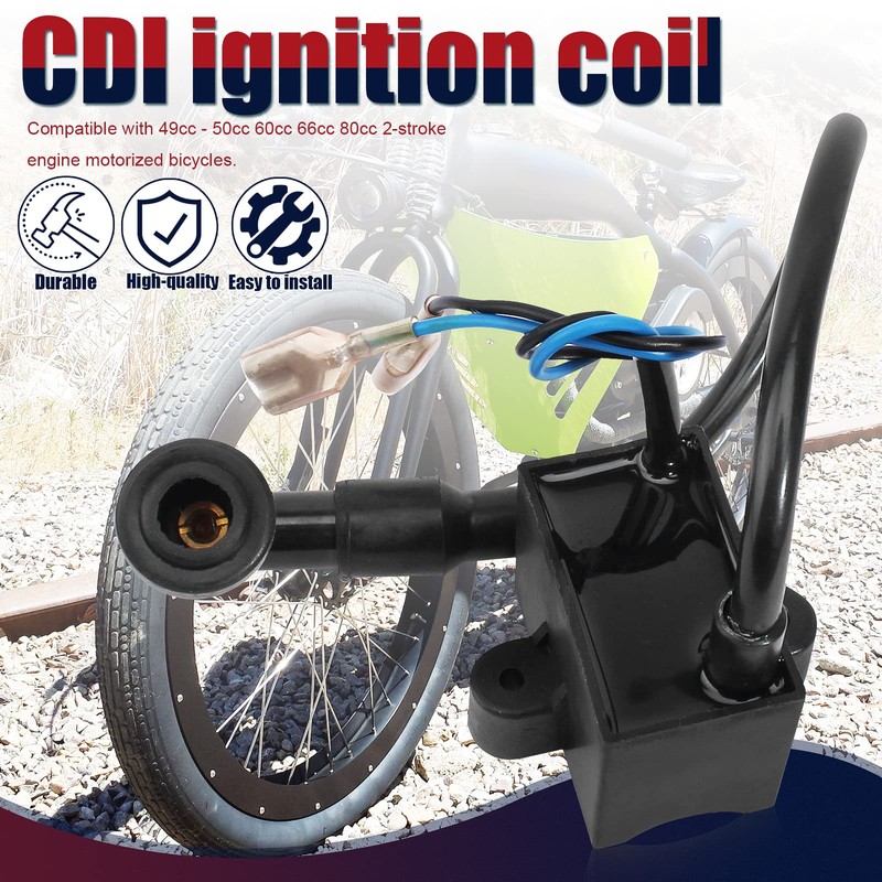 CDI Ignition Coil for 49cc 50cc 60cc 66cc 80cc 2-Stroke
