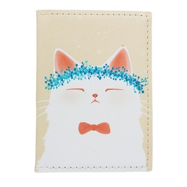 Cute Cat Passport Cover Kitty Women Passport Horder PU Leather Travel Cats Passport Book Holder (Cat A)