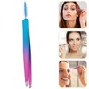 Healeved Stainless Steel Eyebrow Tweezers Portable Brow Tool Brush for
