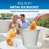 PLEXON Galvanized Metal Ice Bucket for Parties Coctail Bar Restaurant