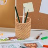 Operitacx Rattan Pencil Holder Wicker Pen Cup Handmade Makeup Brushes