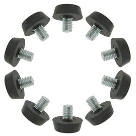 sourcingmap M8 x 10 x 22mm Furniture Glide Leveling Feet Adjustable Leveler Floor Protector for Table Desk Cabinet Leg 10 Pack