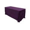 Zhen Linen 90" x 132" Rectangular Velvet Tablecloth (Plum)
