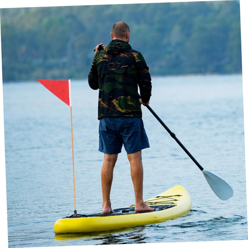 KICHOUSE Kayak Accessory Folding Flag Pole Safety Flag Bright Conspicuous