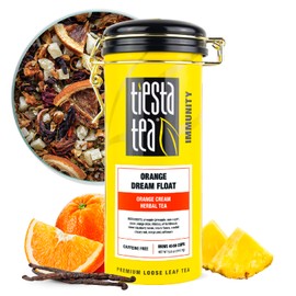 Tiesta Tea - Orange Dream Float Tea, Loose Leaf, Orange Cream Herbal Tea, Premium Caffeine-Free Tea Blend, Make Hot or Iced & Up to 50 Cups, 5 oz Refillable Tin