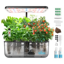iDOO Hydroponics Growing System Kit 12 Pods, Gardening Gifts for Women Mom Dad Kids, Indoor Herb Garden with LED Grow Light for Home School, Indoor Plants Good for Mental Health