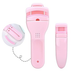 Uranian Eyelash Curlers Partial Eyelashes Curlers Plastic Lash Curler with 1 Replacement Silicone Refill Pads Protable Makeup Cosmetic Tools for Eyes