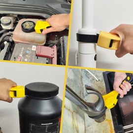 KONON Strap Wrench Set Adjustable Rubber Belt Wrench for Oil Filter Wrench Set, Jar Opener, Shower Head Wrench, Water Filter Wrench 4" (Small) & 6"(Large), 2-pack