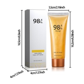 Dyceittdia 2 x gold mask, gold rip-off mask, exfoliating mask, cleans blackheads and impurities, reduces wrinkles, skin firming applicator mask, 2 x 80 g, facial mask2