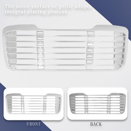 ALL Chrome Front Hood Radiator Grille Compatible With Freightliner M2 2004-2013 (without Bug Screen)