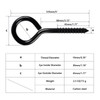 Farady 5 Inch Eye Hooks Heavy Duty Black Eye Bolt
