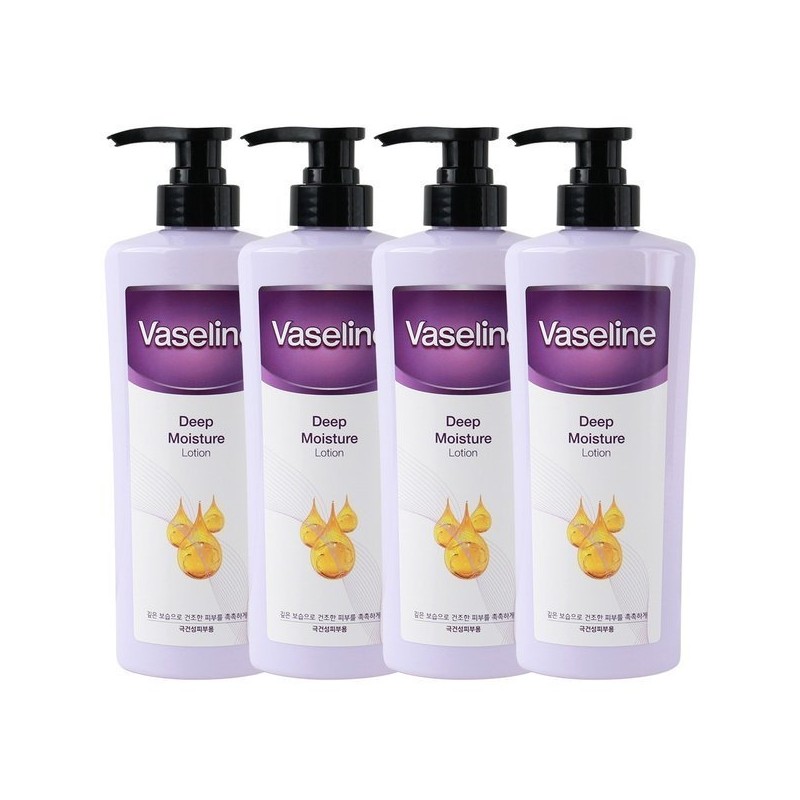 (4 pieces) Vaseline Deep Moisture Body Lotion 500ml / (4개)바세린