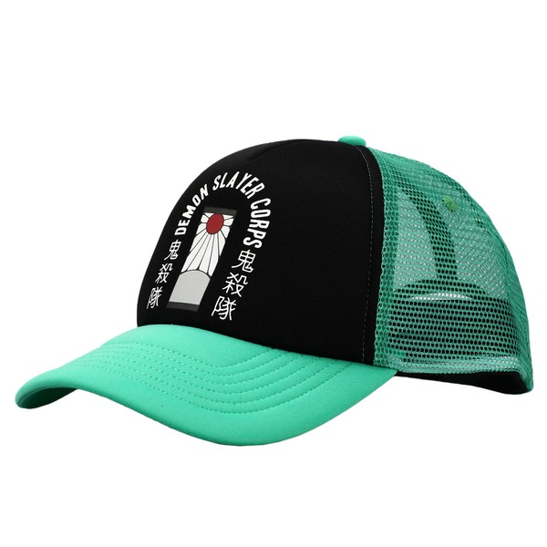 Demon Slayer Corps Foam Trucker Hat, Green, One Size, Green