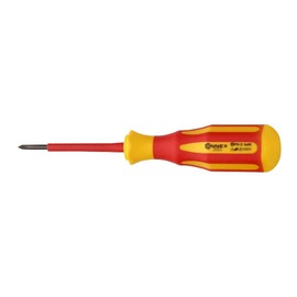 Connex COX336500"Vde" Electrician's Screwdriver with 2C-Handle, Silver/Red/Yellow, Size PH 0 60 mm