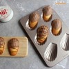 CHEFMADE Madeleine Shape Shell Shape Thin 6 Count Non-Stick