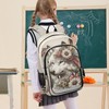 senya Wolf Backpack for Boys Girls, Flower Dreamcatcher Wolf Backpack