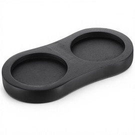 Salt and Pepper Tray, Black Wooden Salt and Pepper Holder, Fits Many Mills & Shakers, Grinder Accessories