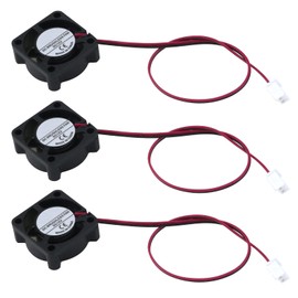 Antrader 3-Pack 12V 0.1A 2Pin 25mm x25mm x10mm DC Small Mini Brushless Cooling Fan