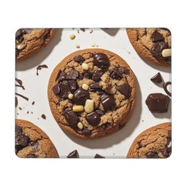 Mouses Pad Chocolate Cookie Mouses Mat Washable Non-Slip Mouses Mat for Man Woman Laptop Gaming Desk Pad Desktop Protector Mat for Office Home Work