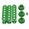 KAISH Green ST Strat Pickup Covers Knobs and 5 Way