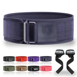 BEAR GRIP - Self-Locking Weight Lifting Belt, Premium Weightlifting Belt for Crossfit, Power Lifting, Bodybuilding, Lifting Belt for Men and Women, Workout Belt for Liftin (XS)