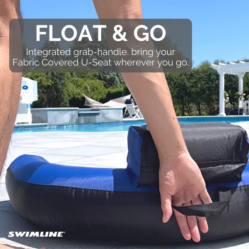 SWIMLINE ORIGINAL Fabric Covered U-Seat Inflatable Pool Lounger | With