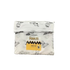 Berkshire Blanket & Home Co Peanuts & Friends Juego de sábanas (Black & White Peanuts Gang, Queen)