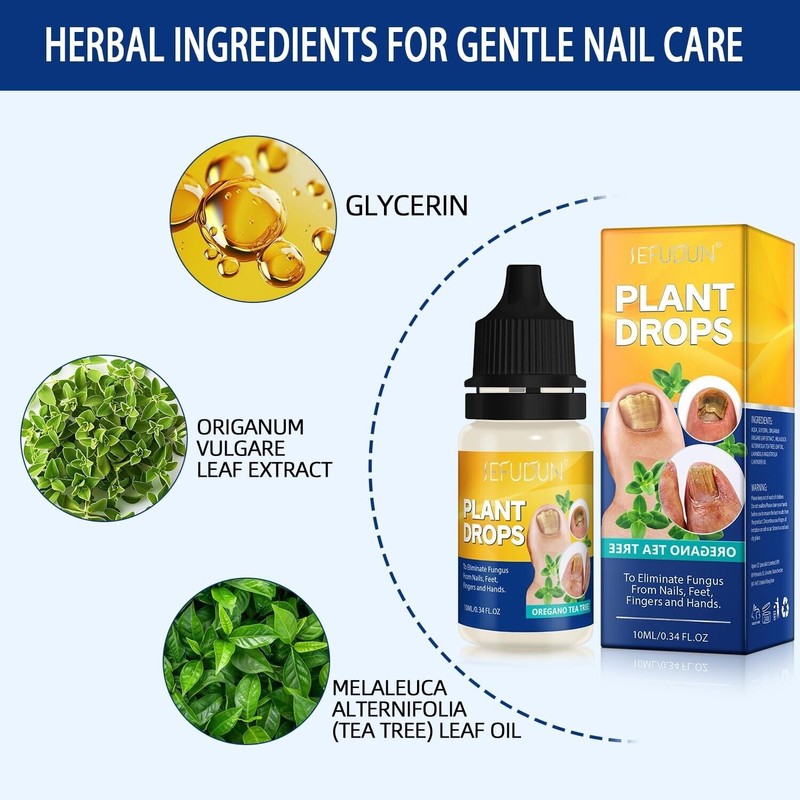 Sefudun Natural Plant Drops for Nails Care Tea Tree and