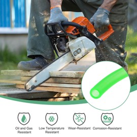 M METERXITY Petrol Fuel Line Hose, 3/16" x 5/16" 4.92 Feet Long PVC Flexible Small Engine Fuel Line Petrol Gas Pipe for String/Chainsaw/Trimmer/Blower/Lawn Mower Replacement Tubing [Green]