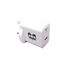PowerGoat 65W Compatible With Asus ZenBook Duo UX482EG, Zenbook S UX393 UK Wall Plug GaN Charger Type-C PD Fast Charging Adaptor with Cable White