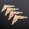 4Pcs Rubber Wood Carved Corner Onlay Applique Furniture Unpainted DIY