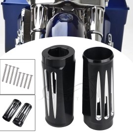 Unbranded 2" Extend Fork Cans Boots cover For Harley Touring Electra Street Road Glide