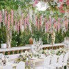 HERMOHERMO Flores Artificiales De Glicina Decoración Boda Y Fiesta Hoga