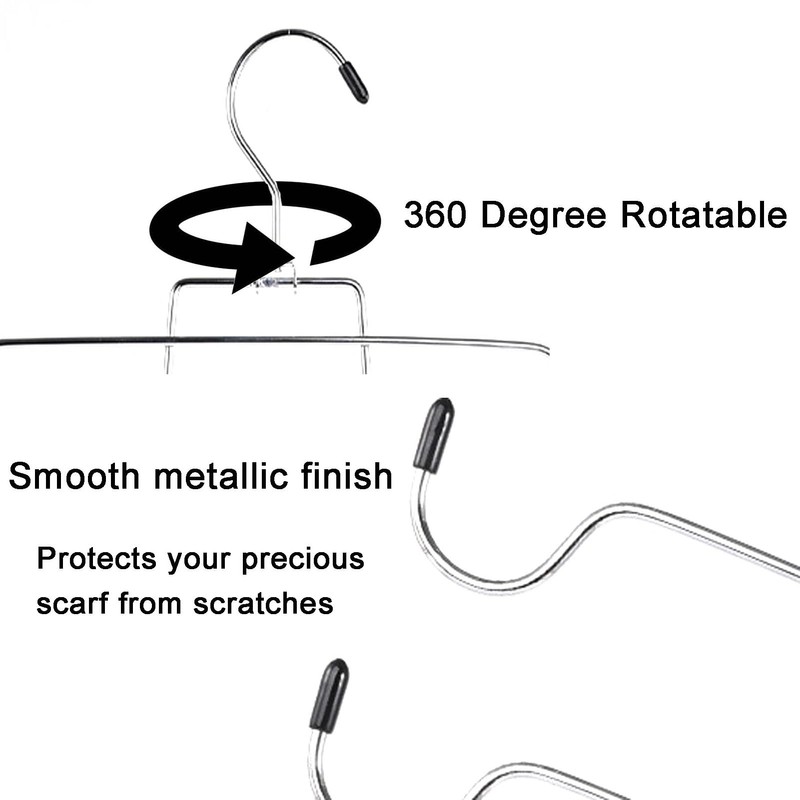 2 Pack Scarf Hanger,Leggings Hangers for Closet,360°Rotating Metal Belt Hangers
