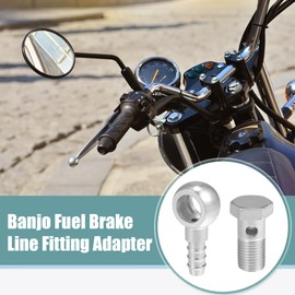 A ABSOPRO Pack of 4 Hollow Bolts M14 x 1.5 Motorcycle Brake Banjo Hollow Bolts Motorcycle Hollow Screws Washers for Brake Caliper