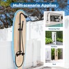 Cinwiny Matte Black Wall Mount Outdoor Shower Kit with Hand