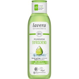 lavera Refreshing Shower Gel - Gentle Cleansing with Organic Lime & Organic Lemongrass, Invigorates the Senses and Gives Freshness - Vegan & Dermatologically Tested - 250 ml