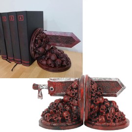 Dragon Slayer Bookends, Vintage Resin Furious Design, Premium Material, Dragon Bookshelf Decoration for Desk, with Optical Illusion Effect, for Books, Magazines, DVDs, and More