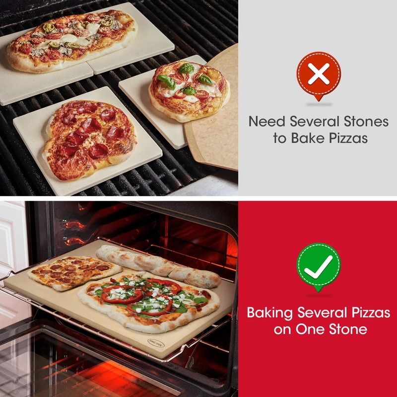 Unicook XX-Large Pizza Stone 26" x 17.5" x 0.6" for