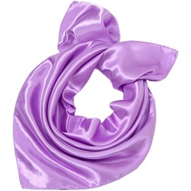 MAIRY Head Scarf Satin Square Scarf Elegant Silk Feel Womens Ladies Neck Head Handbag Scarves Silk Hair Wrap for Sleeping, 6054