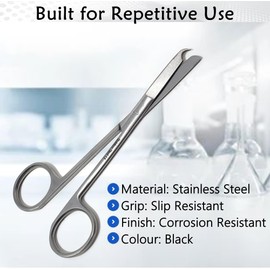 Stainless Steel Suture Stitch Scissors 4.5" Multifunction Shears with Hook Blade to Lift & Cut