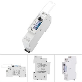 DIN-Rail Timer, Rail Time Switch, Intelligent Timer, DIN Rail, TM610C, 220 V Timer Relay for Street Lighting, Pink