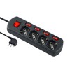 Electraline 61912 Multi-Purpose Socket with 4 Sockets, Schuko, 4 Independent