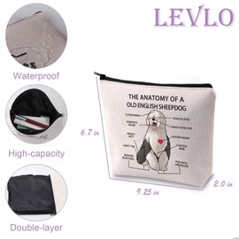 Funny Old English Sheepdog Lovers Gifts The Anatomy of A Old English Sheepdog Clever Minds Cosmetic Bags Old English Sheepdog Veterinary Mom Travel Toiletry Bags (Old English Sheepdog)