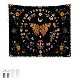 JANDH Butterfly Tapestry, Butterfly Tapestries, 150 x 100 cm Aesthetic Tapestry, Wall Rugs for Bedroom Decor, Wall Decorations, Wall Art, Tablecloths