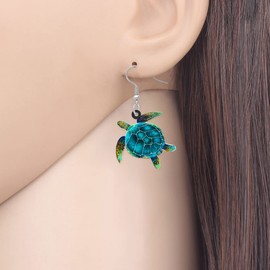 DUOWEI Novelty Large White Shark Acrylic Earrings Anime Jellyfish Turtle Dangle Jewellery Sea Animals Gifts, Acrylic, No Gemstone