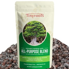 Bonsai Soil Mix by Tinyroots - All Purpose Bonsai Soil Mix Ready to Use Blend, Used for All Varieties of Bonsai Trees, 2.25 Quarts