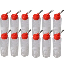 12PK Small Animals 320ml Anti- Rust Twin Ball Gnaw Resistant Sprout Water Bottle