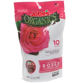 Jobe's Organics Rose Fertilizer Spikes, Organic Plant Fertilizer for Rose, Hydrangea, Hibiscus, Azalea, and Other Flowering Shrubs, 10 Count