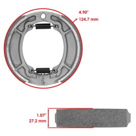 Caltric for Yamaha TTR230 TT-R230 TT-R 230 2005 Rear Brake Shoes
